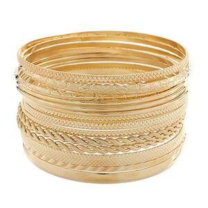 Textured Multi Bangle Bracelet Set